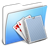 Aqua Smooth Folder Card Deck Icon